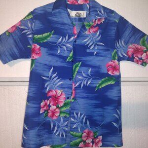 Vintage Hilo Hattie's Hawaiian Shirt Button Up Floral Multicolor Small